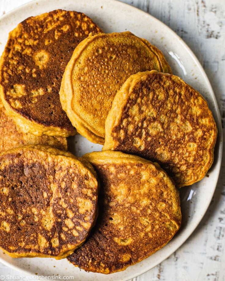 A plate with paleo pancakes