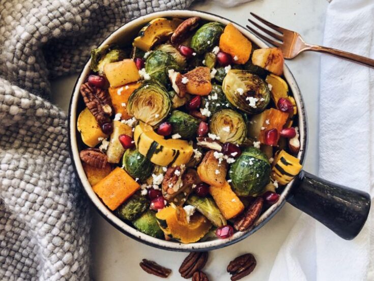 Roasted Apple Brussel Sprouts