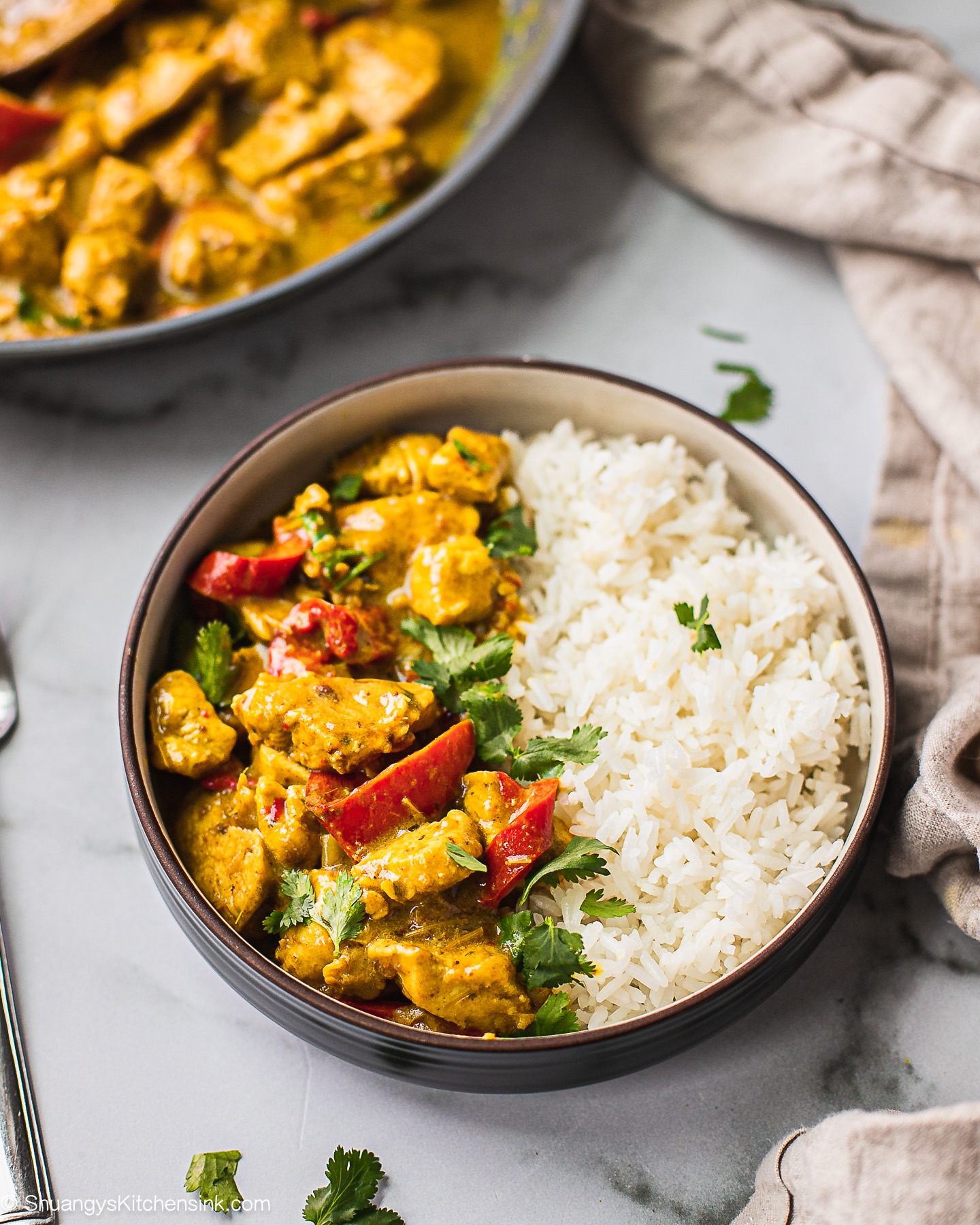 Coconut Thai Curry Chicken {Crockpot or instapot} | Shuangy's Kitchensink