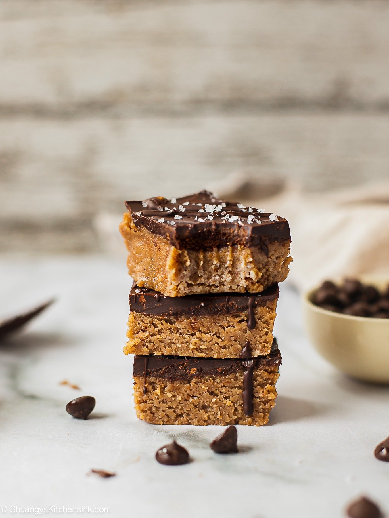 chocolate peanut butter crack bars