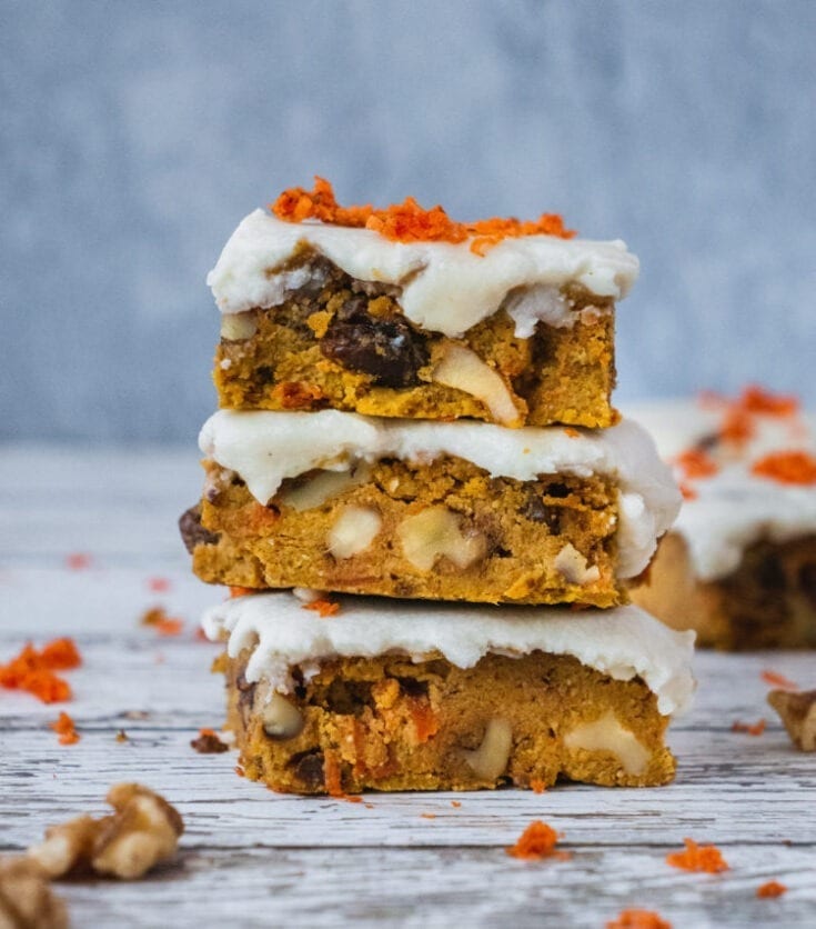 Paleo Carrot Cake Bars