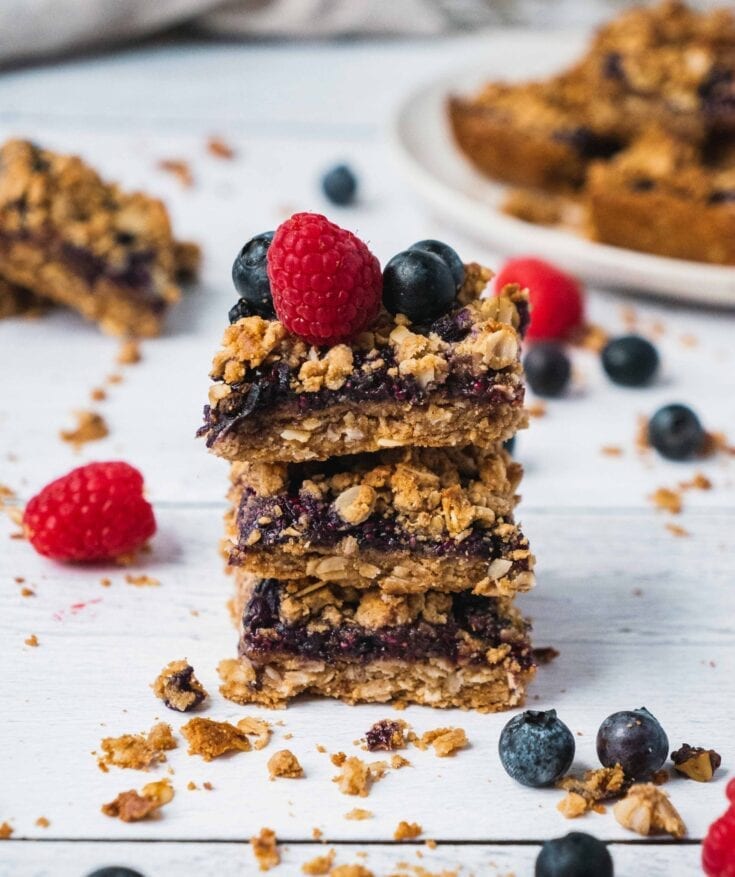 Blueberry Crumble Bars (Vegan, Gluten Free)