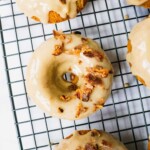 maple bacon donuts on a cooling rack