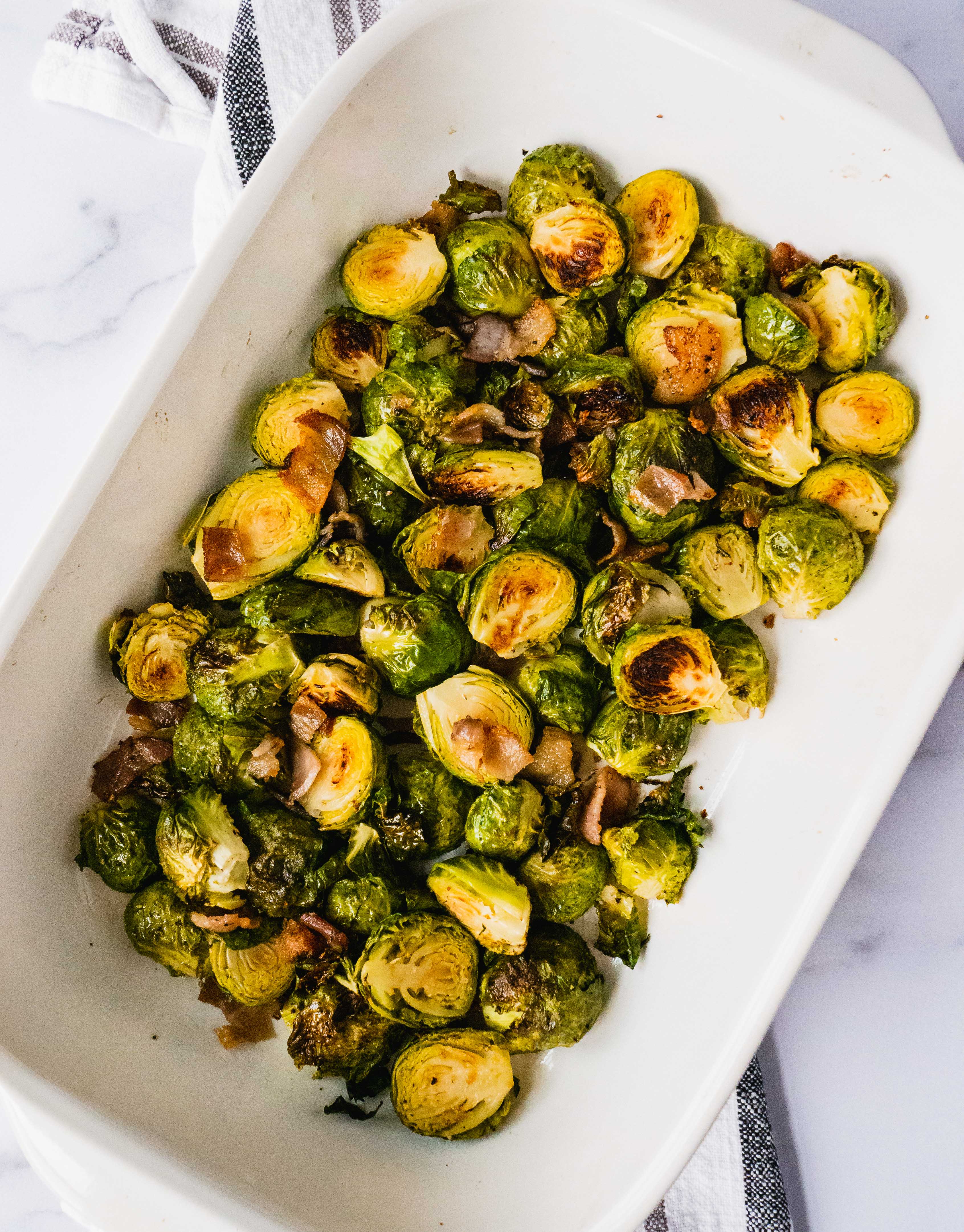 Baked Brussel Sprouts With Bacon Calories / Baked Cheesy Brussels Sprouts | The Blond Cook - Tender and flavorful sauteed brussels sprouts with bacon recipe will be your new favorite side dish!