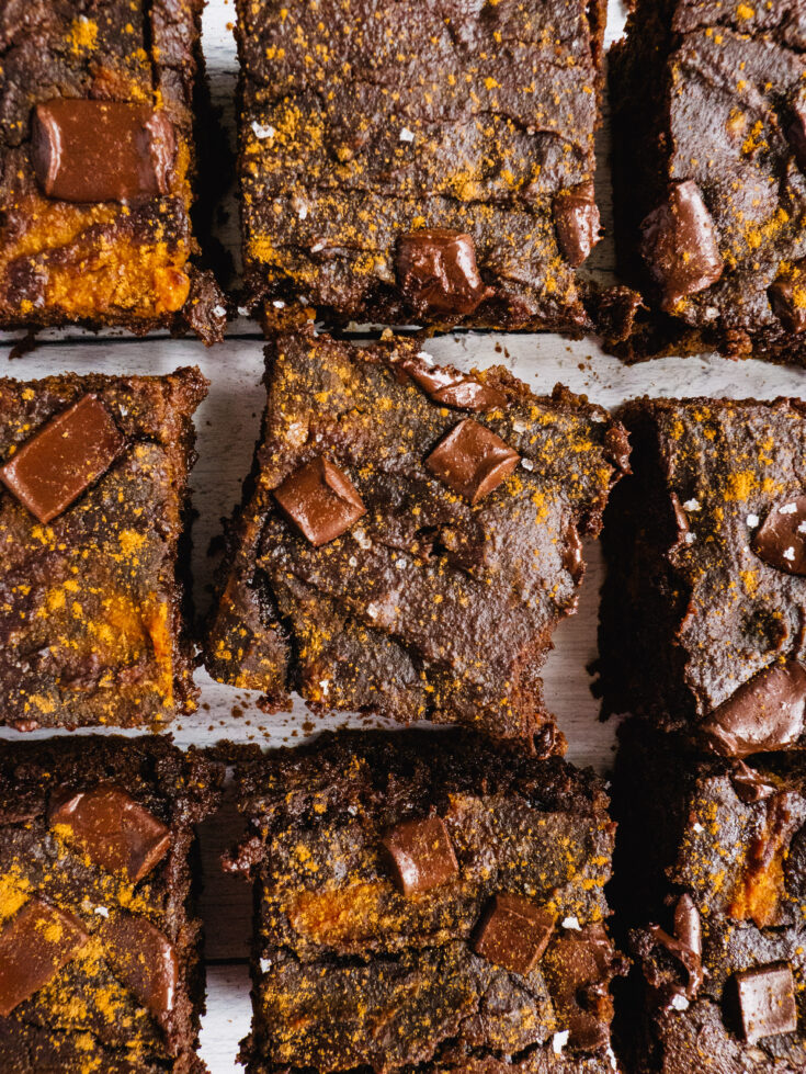 Gooey Pumpkin Brownies (Paleo, Gluten Free, Keto)