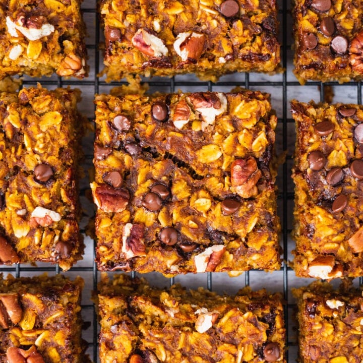 Healthy Pumpkin Oatmeal Bars (Gluten Free, Vegan)-image