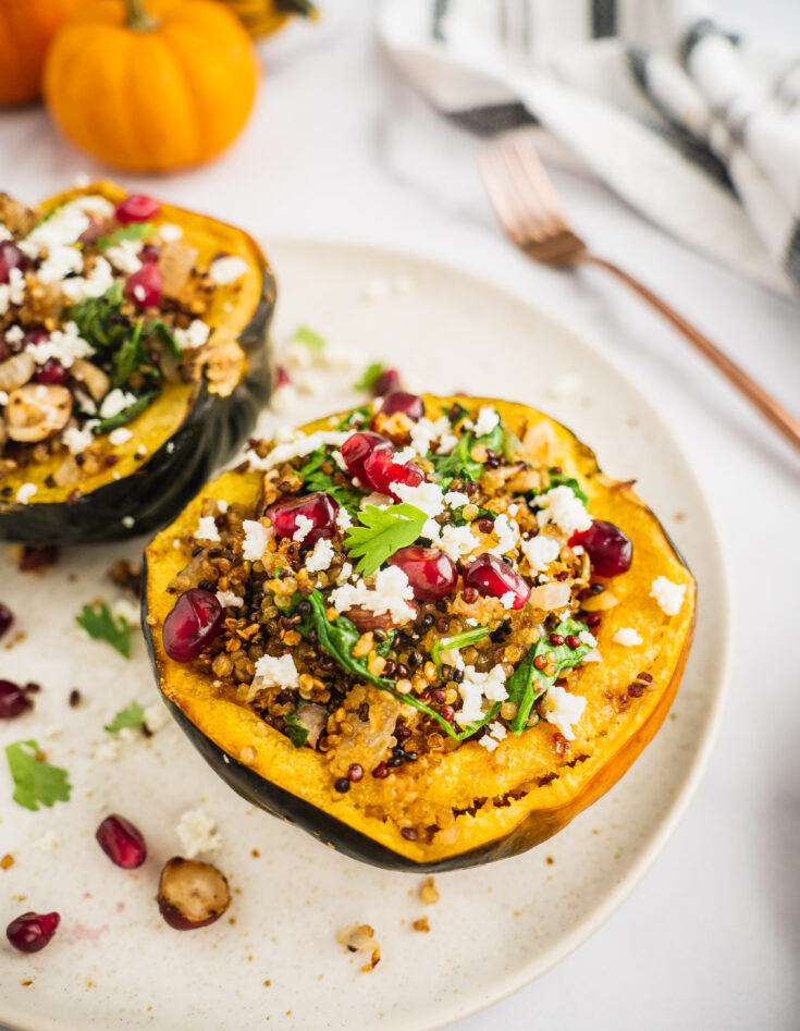 Quinoa Stuffed Acorn Squash (Vegan, Gluten Free)