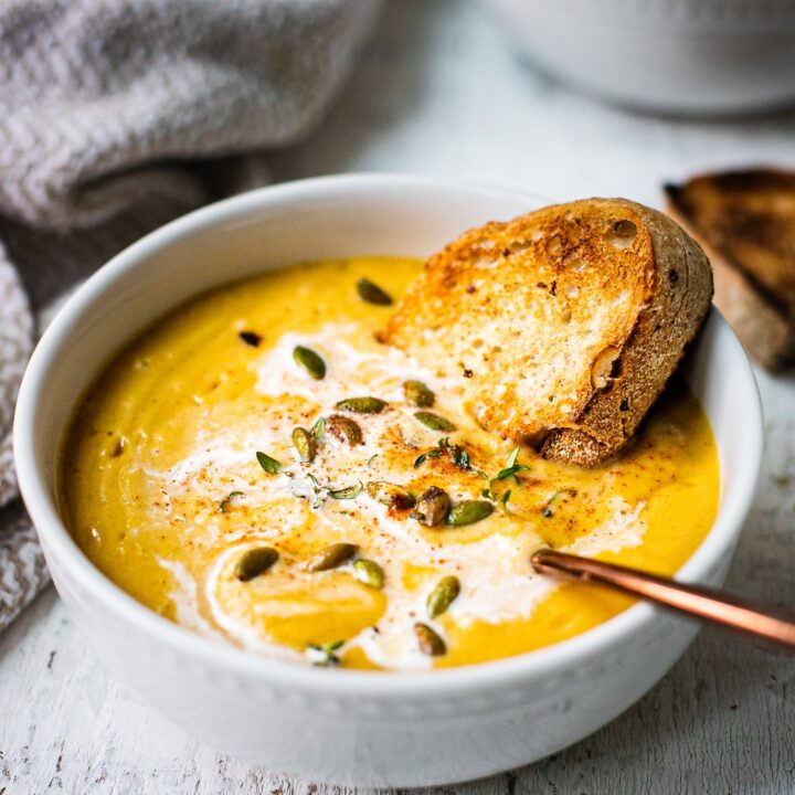 Roasted Butternut Squash Soup {Whole 30, Vegan}-image