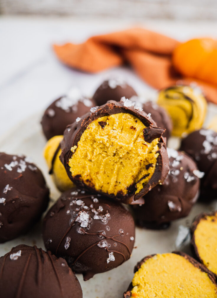 Pumpkin Spice Chocolate Truffles (Vegan, Paleo)