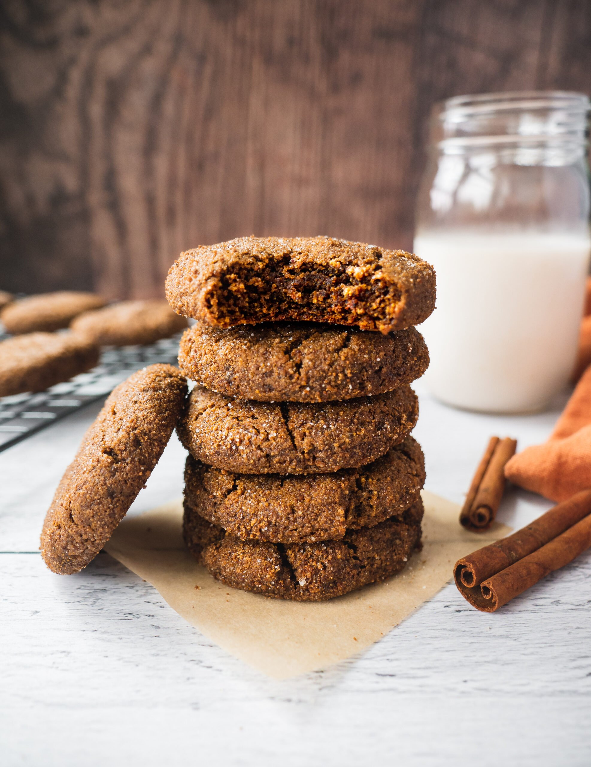 soft gingerbread cookies {in a cake pan} - ChinDeep