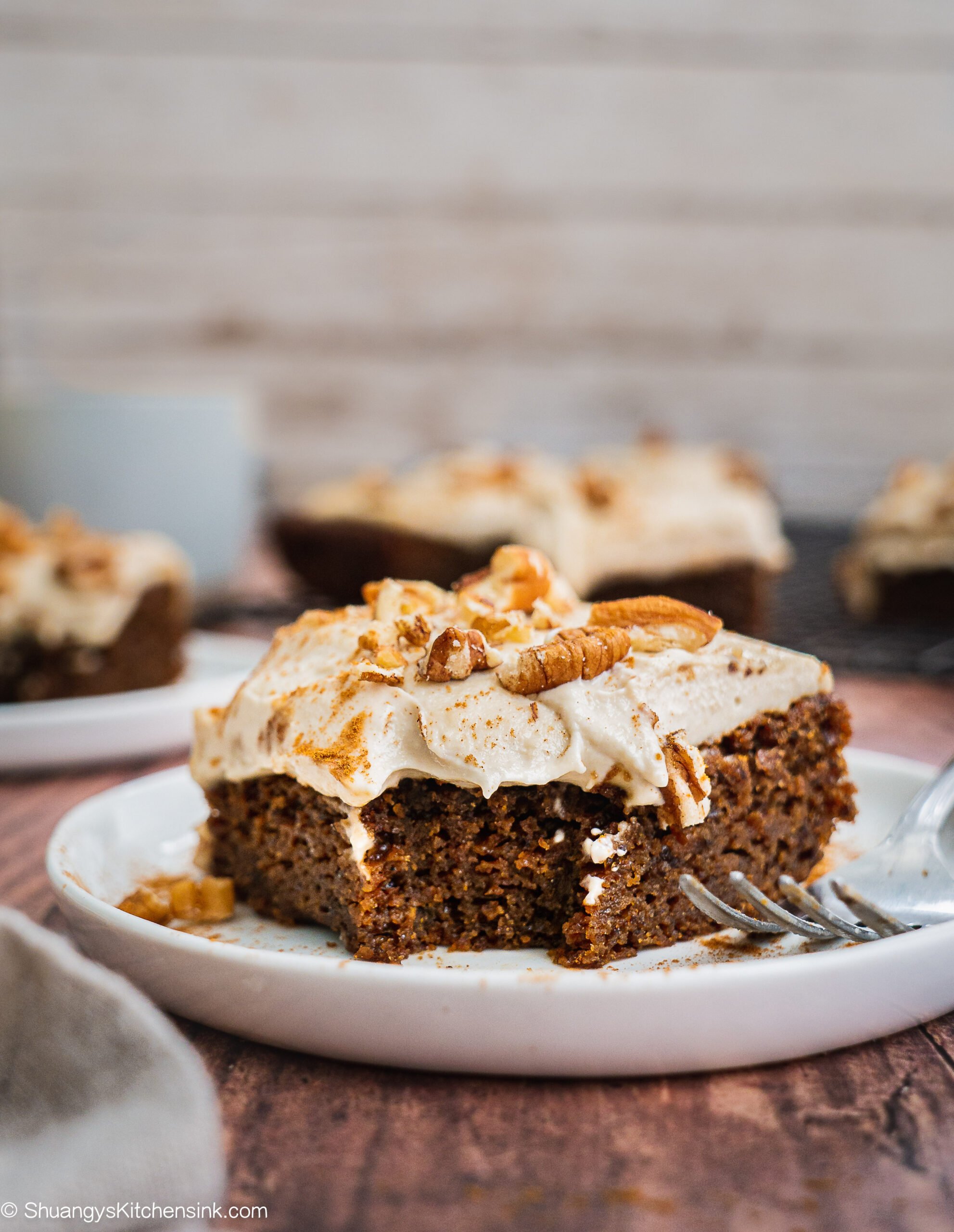 One Bowl Vegan Gingerbread Cake with Cream Cheese Frosting