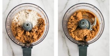 Step by step instruction on how to make healthy peanut butter fudge in a food processor