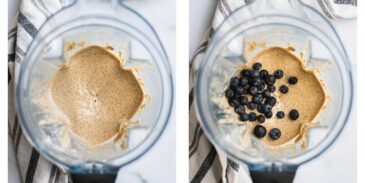 Instruction on how to make blueberry oatmeal pancakes