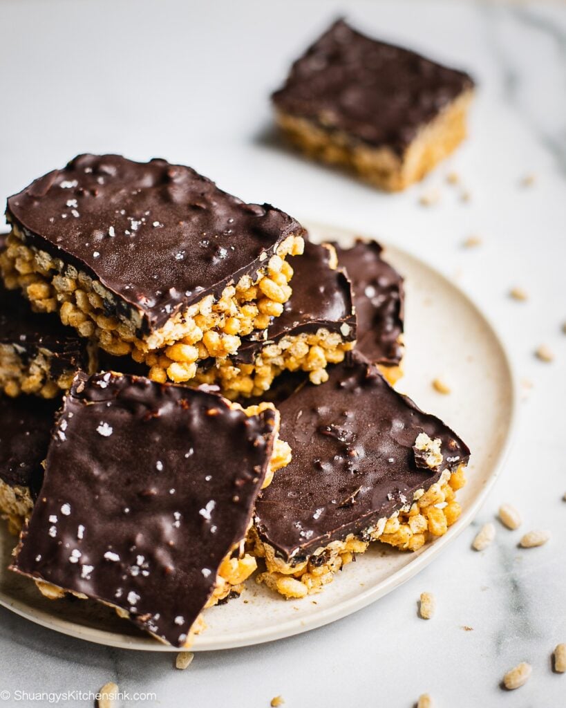 Peanut Butter Rice Krispie Treats Shuangy S Kitchensink