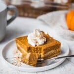 Healthy Pumpkin Pie Bars {Paleo, Low Carb} - Shuangy's Kitchen Sink