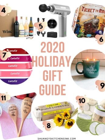 2020 Gift guide that contains a collection of simple and fun gifts that is perfect for quarantine life, new home chefs, home fitness junkies and more.