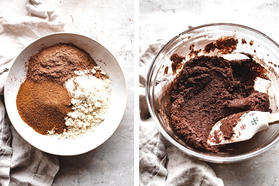 Instruction sur la façon de faire les meilleurs biscuits au chocolat végétaliens sains.