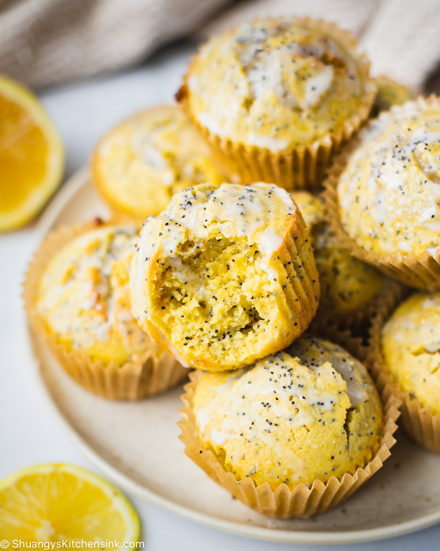 Lemon Poppy Seed Muffins {Almond Flour} Shuangy's Kitchensink