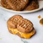 Vegan no bake peanut butter cookies stuffed with peanut butter. It is gluten free and keto friendly, which makes the perfect no bake dessert.