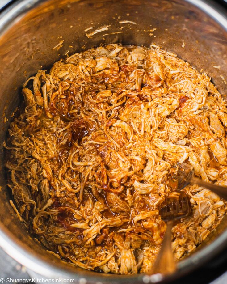 Shredded chicken in an instant pot