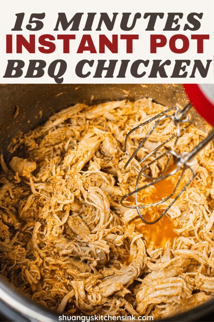 Pinterest picture of flavorful instant pot chicken