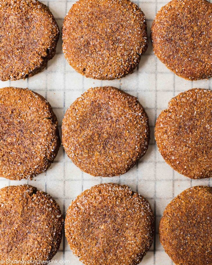 Instruction to make apple butter cookies: Gently press each ball down with your fingers to form a round cookie before baking