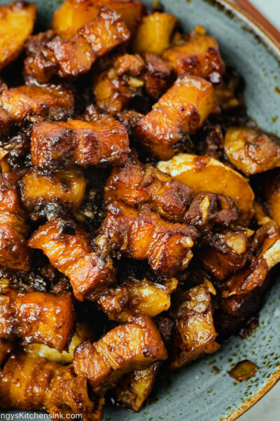 sticky meat covered in an authentic Asian sauce