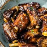 A close up picture of Chinese spare ribs