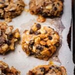 a tray filled with freshly baked healthy treats. They are packed with sugar free chocolate and gluten free nuts