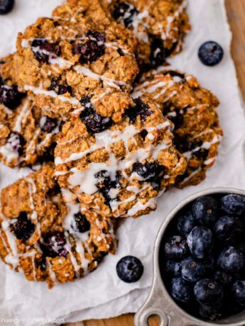 paleo blueberry almond cookies