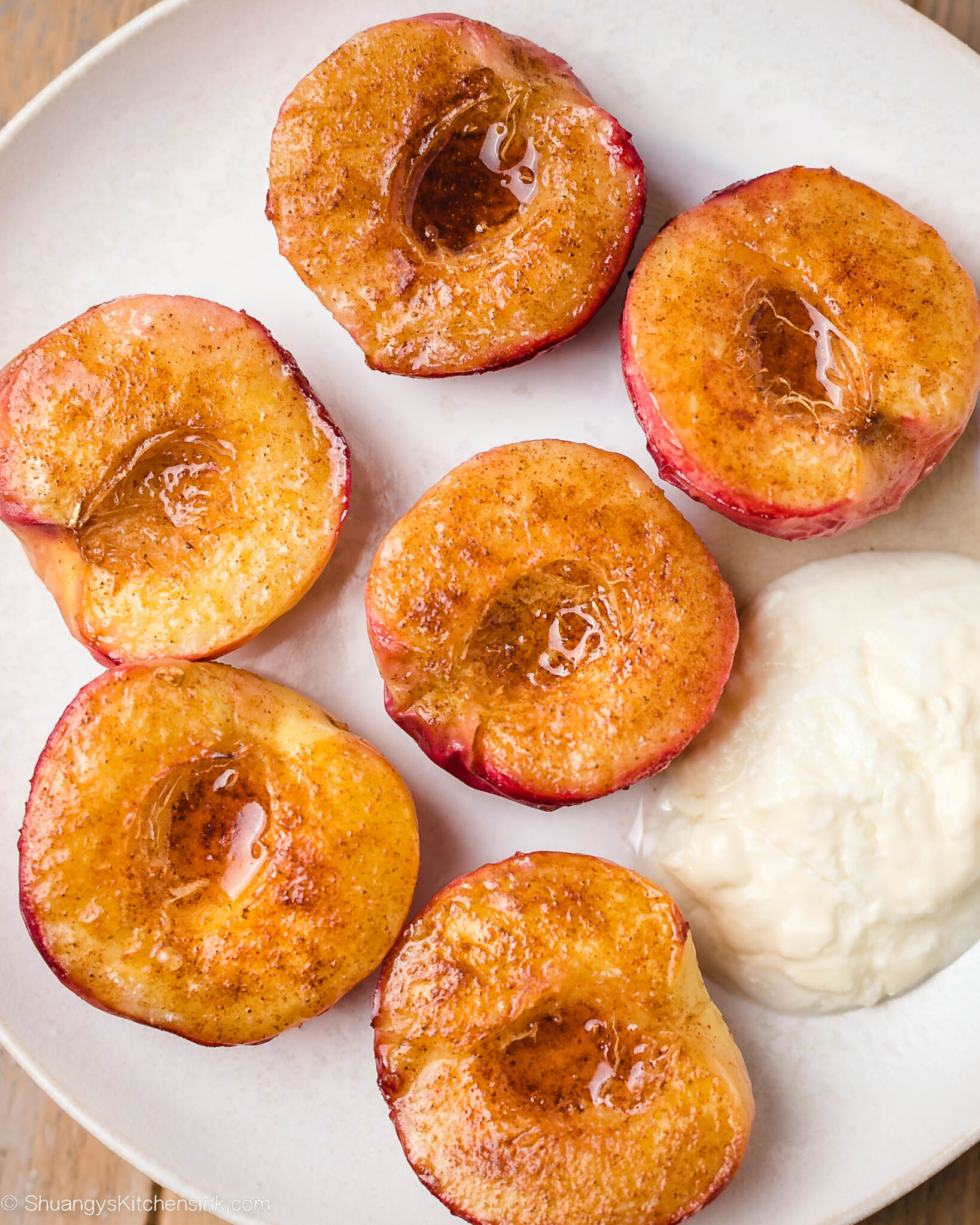 Air Fryer Peaches