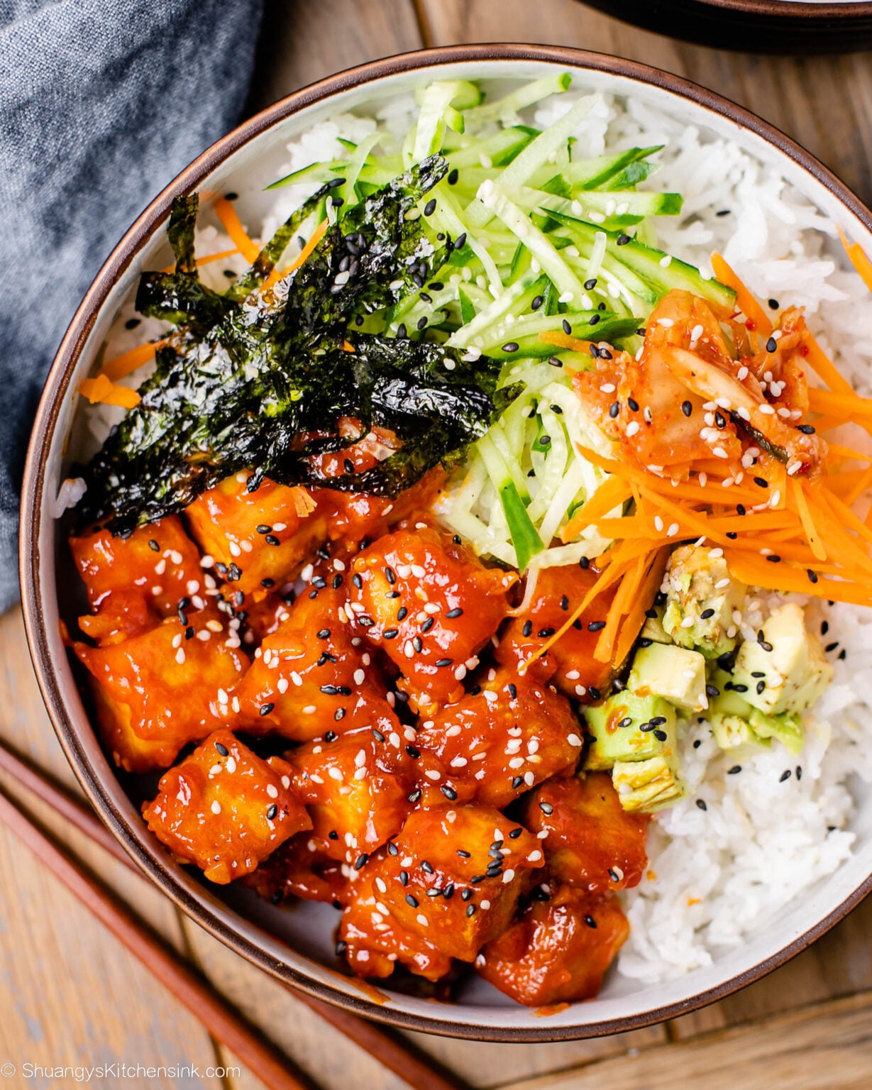 Crispy Gochujang Tofu {Vegan} Shuangy's Kitchensink