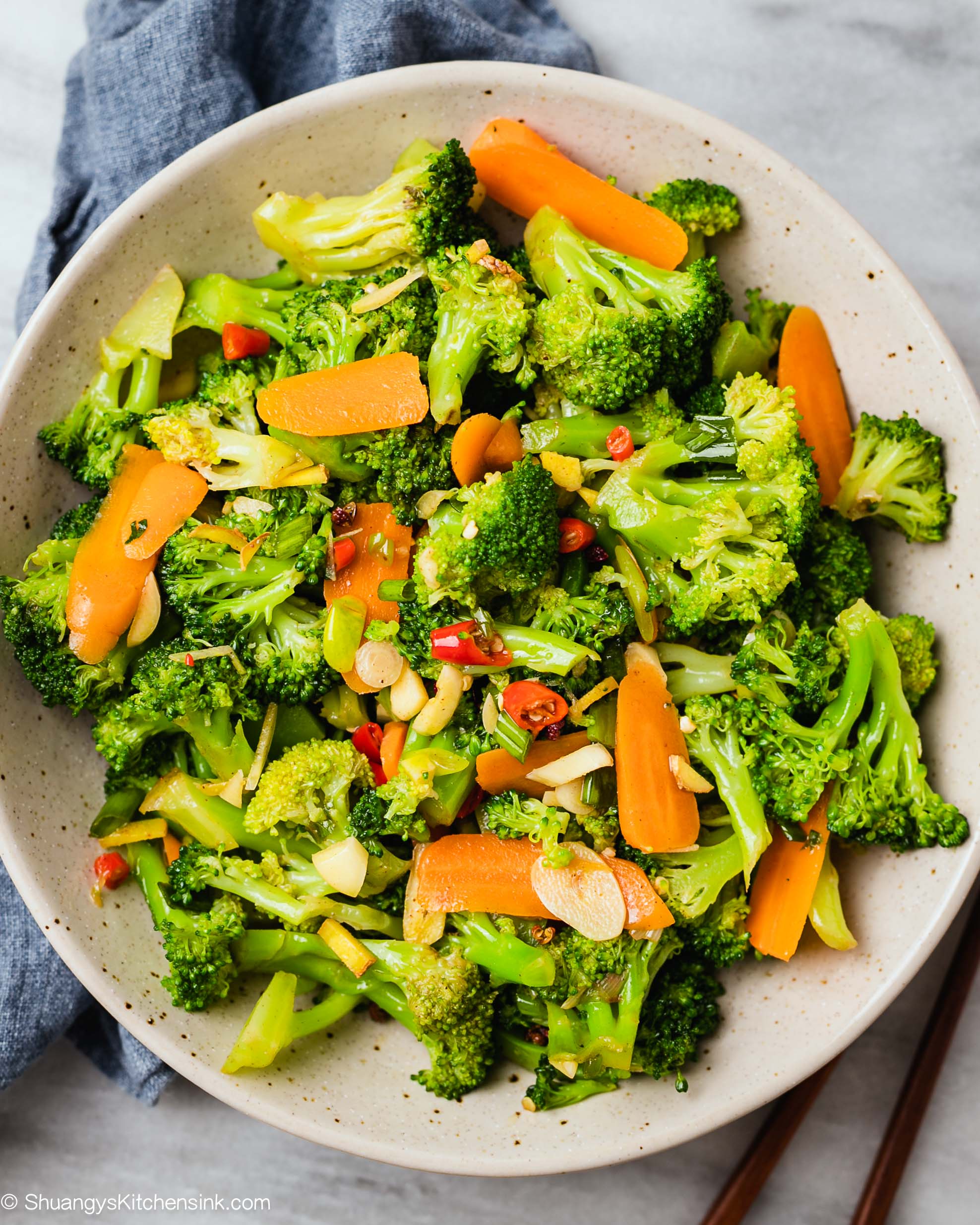 Chinese Broccoli Salad {15 Minutes} Shuangy's Kitchensink