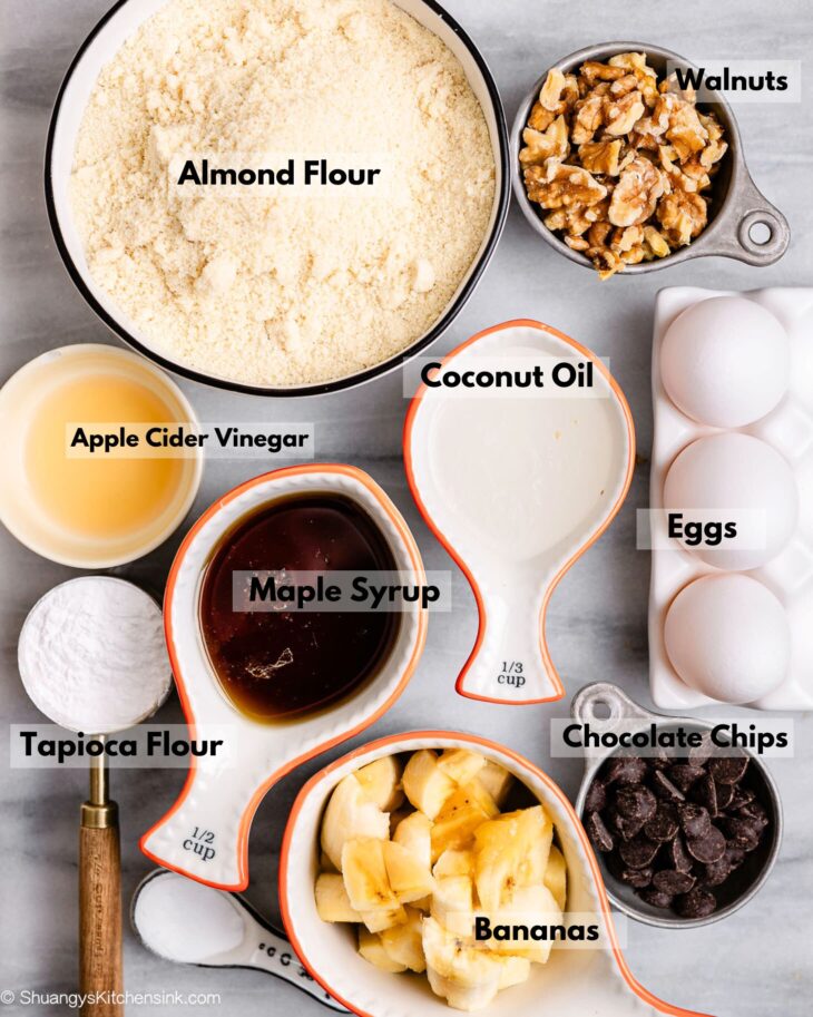 Monkey Powder Ingredients Chunky Monkey Coffee Cake {Almond Flour} | Shuangy's Kitchensink