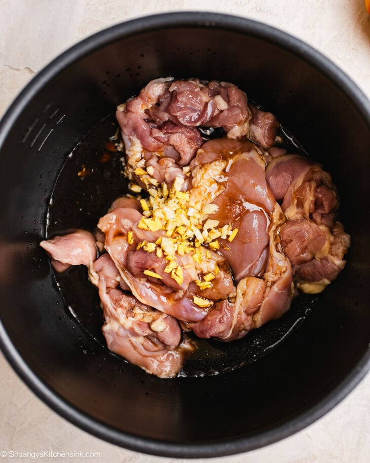 Step by step Instruction to make instant pot Asian pulled chicken