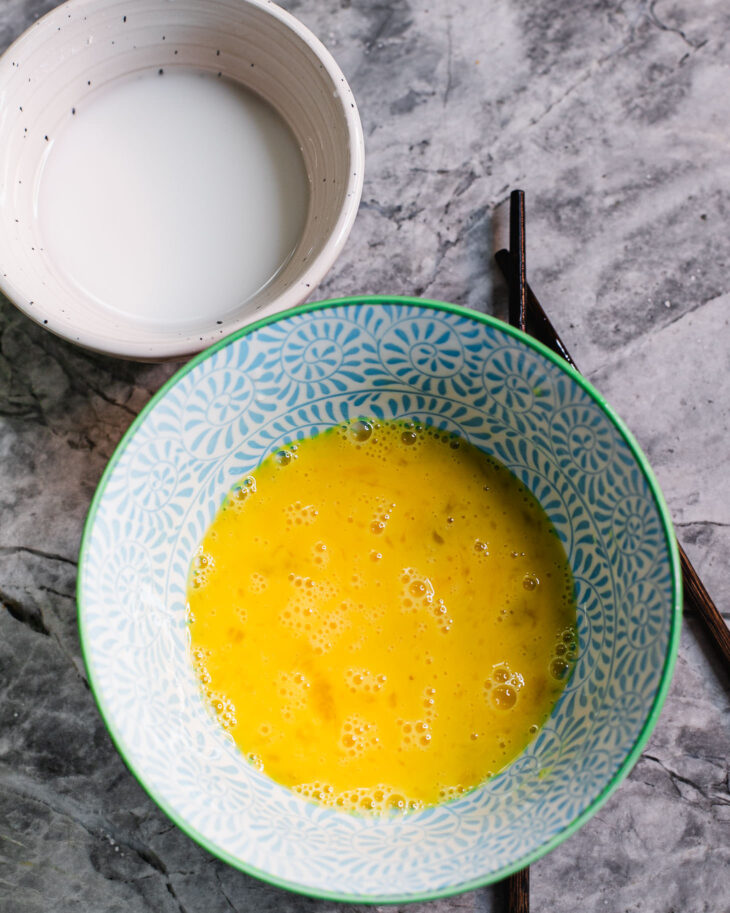 Step by step instruction for egg drop soup.