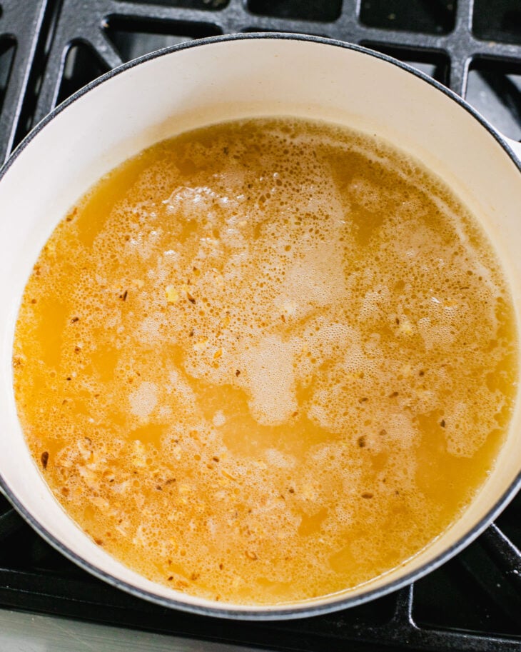 Step by step instruction for egg drop soup.