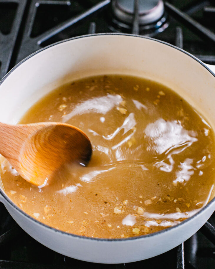 Step by step instruction for egg drop soup.