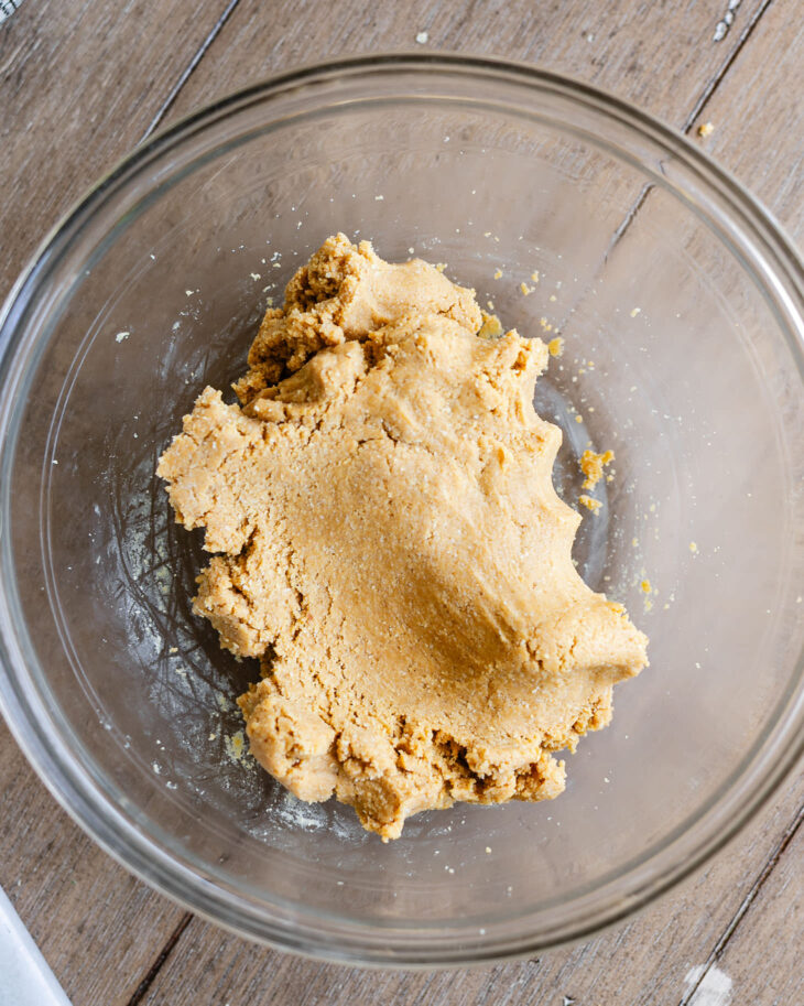 step by step instruction on making copycat perfect bar -Combine until a dough forms. Work with your hands if needed. 