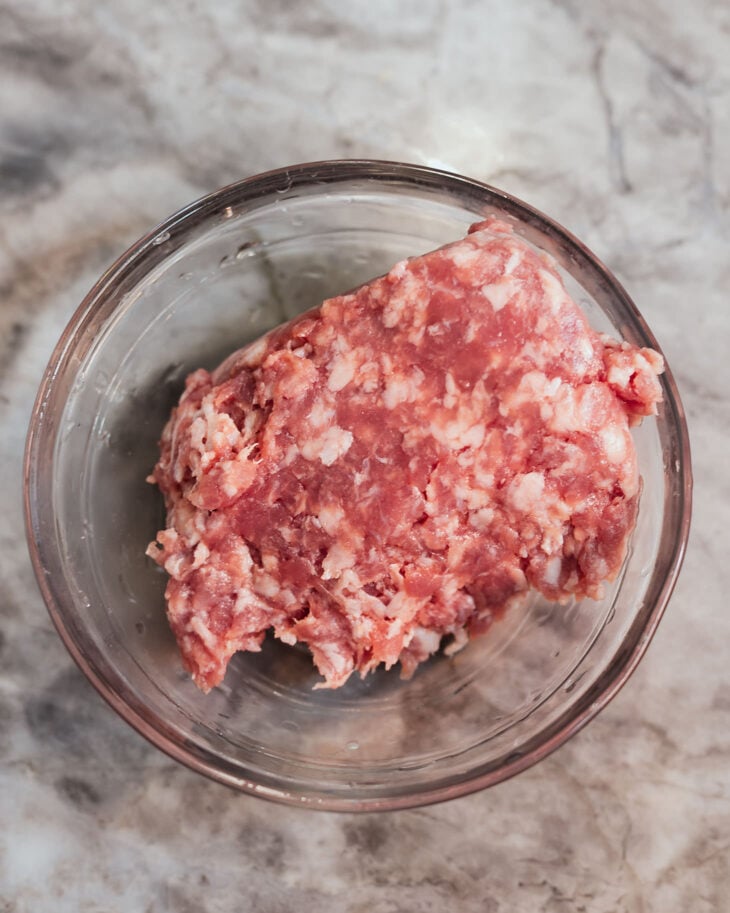 Prepare the ground pork.
