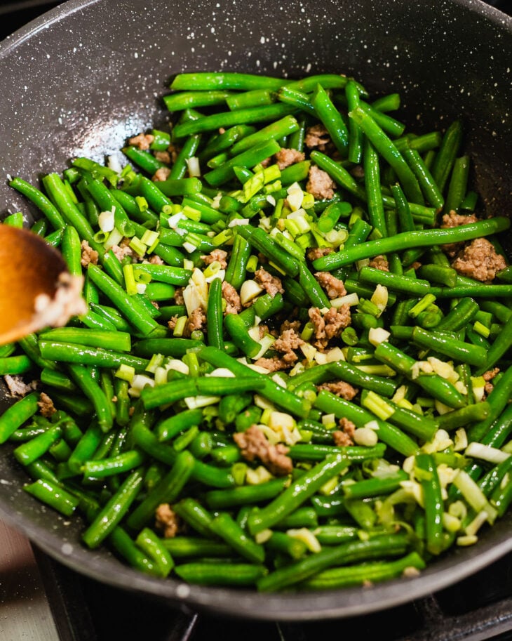Stir fry everything together with aromatics and a bit of salt.